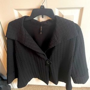 IC Collection Black Check Button Jacket